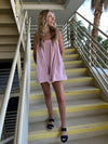 The Moment Romper in Pastel Pink