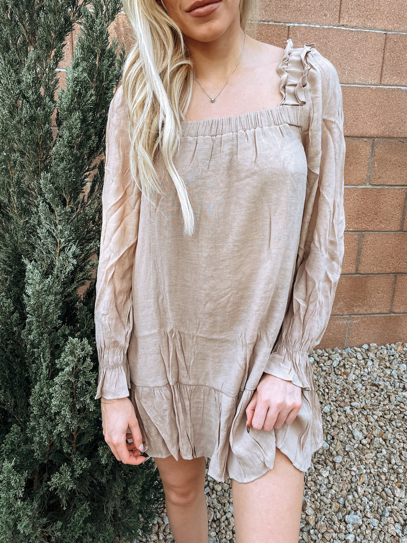 Romance Dress in Taupe