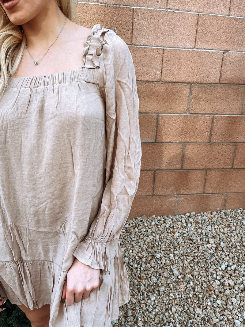 Romance Dress in Taupe