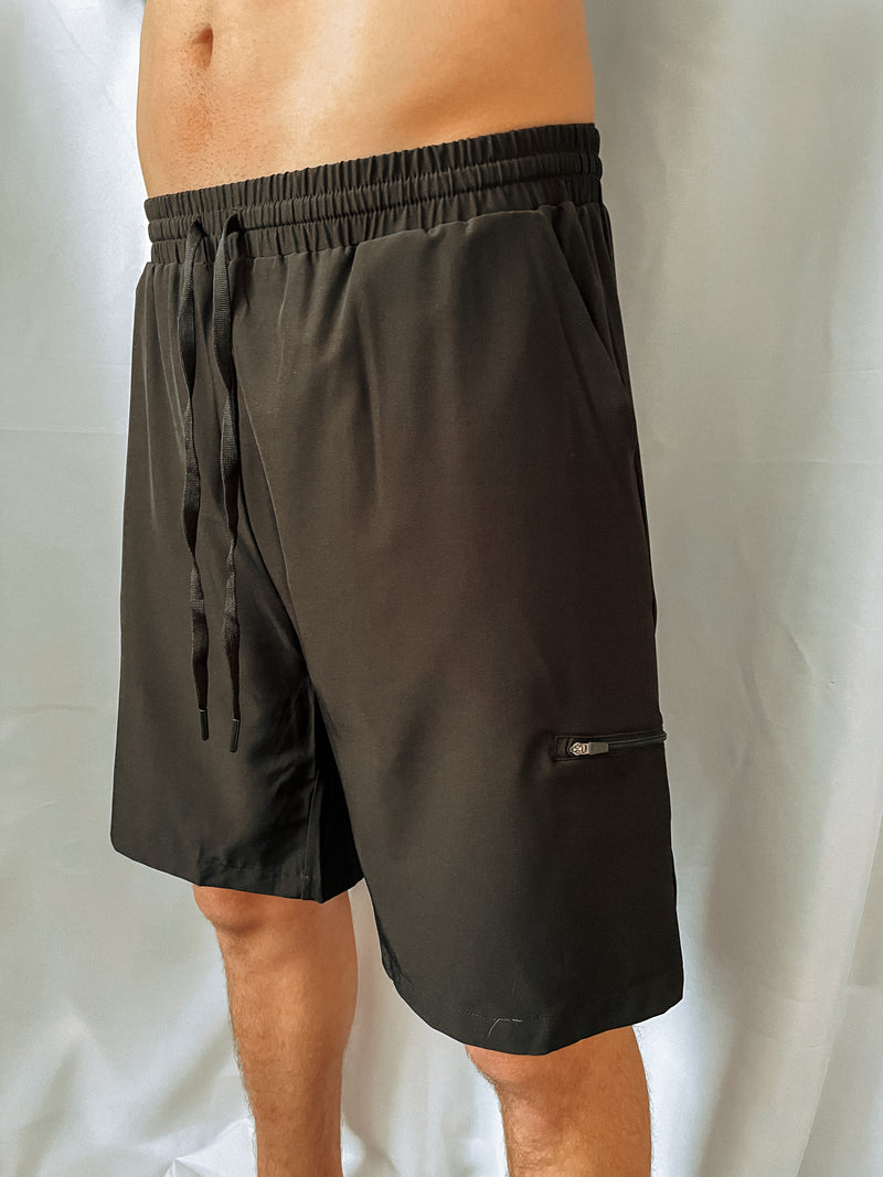 Black Drawstring Shorts