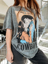 I only kiss cowboys graphic tee