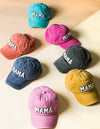 Denim Washed Sherpa MAMA BaseBall Caps