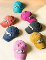 Denim Washed Sherpa MAMA BaseBall Caps