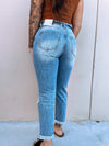 High Rise Distressed Mom Jeans